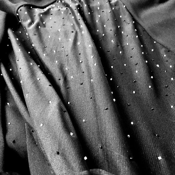 Karen Miller Vintage 80's Black Maxi Skirt BEADED PLEAT - Picture 13 of 16